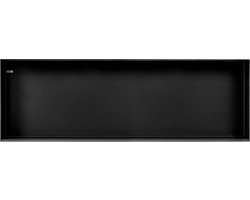 Looox Colour BoX inbouwnis - 90x30x10cm - RVS Zwart mat