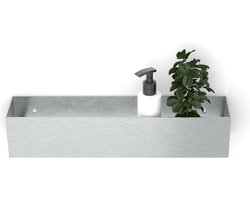 Looox Colour shelf box Special BoX rechthoek 30x10x10cm RVS geborsteld