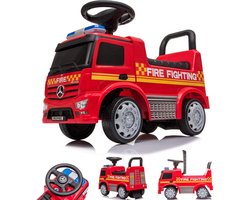 Loopauto vanaf 1 jaar Brandweer, kinderauto Brandweer, opbergruimte onder de stoelen, wielen en zitting van kunststof