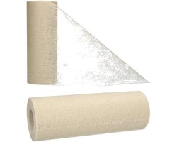 Loper van Fleece in Bloemenpatroon voor Tafels en Decoratie 17.5cm Breed 25m Rol