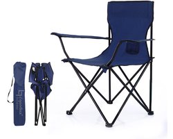 Lopoleis® Campingstoel – Klapstoel – Campingstoel opvouwbaar – Visstoel – Vouwstoel – Strandstoel – Inklapbaar – Lichtgewicht – Outdoor Stoel – 1.6kg – Blauw