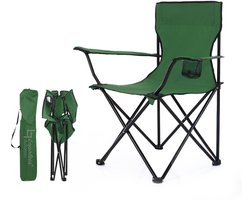 Lopoleis® Campingstoel – Klapstoel – Campingstoel opvouwbaar – Visstoel – Vouwstoel – Strandstoel – Inklapbaar – Lichtgewicht – Outdoor Stoel – 1.6kg – Groen