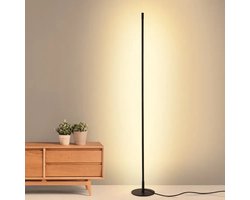 Lopoleis® LED Vloerlamp Woonkamer, slaapkamer, Sfeerlamp – LED Lights – LED verlichting – Vloerlamp Dimbaar en Kantelbaar – Staande hoeklamp – Minimalistische Design – Incl. afstandsbediening – 3000-6000K – Zwart