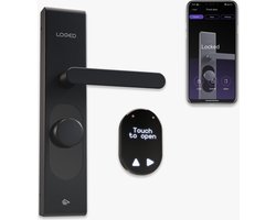 LOQED Touch Smart Lock - Slim Deurslot - Met Smart Home Integratie - Bridge, Cilinder & Codetoegang - Zwart