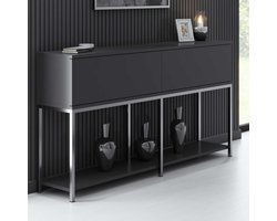 Lord Console | 100% MELAMINE | Antraciet, Zilver