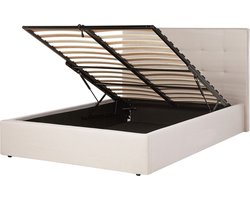 LORIENT - Bed met opbergruimte - Beige - 140 x 200 cm - Polyester