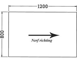 Los recht 25 mm melamine bureaublad 120X80CM Licht Eiken