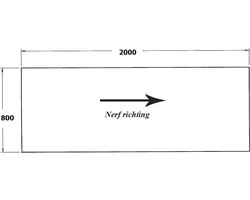 Los recht 25 mm melamine bureaublad 200X80CM Licht Eiken