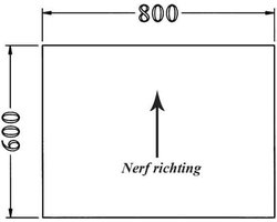 Los recht 25 mm melamine bureaublad 60X80CM Licht Eiken