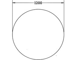Los rond 25 mm melamine bureaublad 120CM doorsnede Licht Eiken