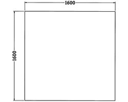 Los vierkant 25 mm melamine bureaublad 160X160CM Licht Eiken