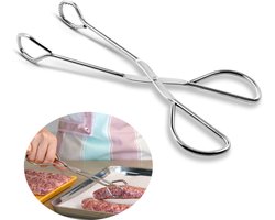 Losse barbecue tang - metaal - bbq grijptang - Voedseltangen - Vleestang-serveertang- keuken tang-grilltang-keukentang rvs- Keukentang-keuken kookgereedschap - Barbecue Tangen - voor steak - Keuken Tangen - 25cm - 1 stuk