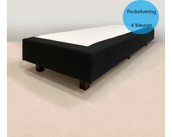 Losse boxspring - Pocketvering - boxspringonderstel - boxspringbedbodem - zonder matras - 140x200 cm ANTRACIET