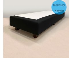 Losse boxspring - Pocketvering - boxspringonderstel - boxspringbedbodem - zonder matras - 90x210 cm ANTRACIET