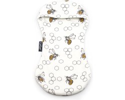 Losse hoes voor KipKep Woller - Woller Cover Eco Bee Special - ecru met bijtjes - biologisch katoen jersey