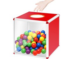 Loterijbox: 25 cm Tombola-box met aluminiumlegering, dispenserbox en stembus