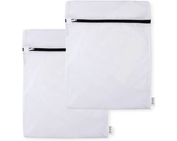 Loti Living Grote Waszakken Set 2 stuks – 60x90 cm – Waszak voor Beddengoed, Handdoeken & Kleding – Wasnet voor Wasmachine – Wit