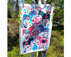 Lotta ecologische theedoek Dalarna Paard