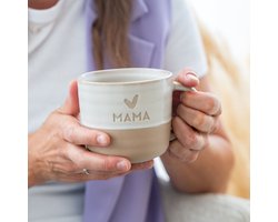 Lottea Theemok aardewerk Mama - cadeau verjaardag vrouw, mok, cadeau moeder, cadeau moederdag, thee mok, theemok groot, thee cadeau, moederdag, moederdag cadeautje, moederdag cadeau voor mama
