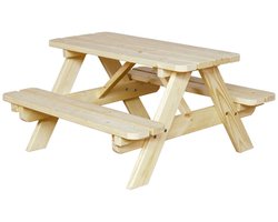 Lottie - Kinder picknicktafel - naturel - 90cm