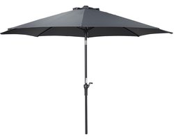 Lotus parasol - Ø300 cm - carbon black - donker grijs