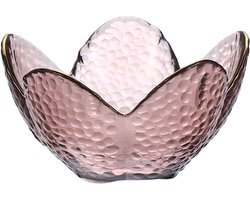 Lotus Sieraden Dienblad, Glas Trinket Schotel Ring Oorbellen Kettingen Armband Houder Leuke Sieraden Lade Plaat Kom voor Oceaan Kust Woondecoratie Gift Sieraden Opslag, Paars