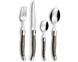 Lou Laguiole - 24 delige bestekset peper bruin - 6 Personen