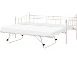 LOUANNEC - Bedbank - Beige - 90 x 200 cm - IJzer