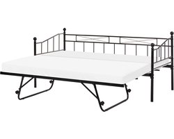 LOUANNEC - Bedbank - Zwart - 90 x 200 cm - IJzer