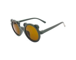 LOUD AND CLEAR® - Kinder Zonnebril - Baby Zonnebril - Peuter Zonnebril - Jongen - Meisje - Beer - Rond - Groen - Bruin