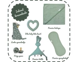 Louka Kraamkado groen - luxe kraambox met kraamcadeaus BIBS - Funnies - FRIGG - Louka - kraammand
