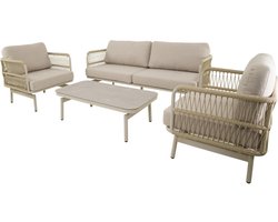Lounge-Set Akiro | Modulaire Tuinset Beige | Incl. Tafel & Kussens - 797566x1797566x1106035cm