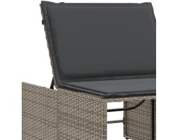 Lounge Set – Buitenmeubels – Tuinmeubilair – Ligbed - Balkon Set – Ligstoelen - 2-Delige Set – PE-Rattan – Verstelbare Rugleuning