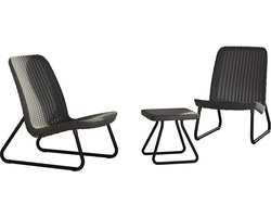 lounge Set Rio, rotanlook, kunststof., tweezitsbank