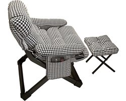 Lounge Stoel Indoor/Outdoor – Opvouwbare Ligstoel met Voetenbank – Lichtgewicht en Comfortabel