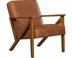 Lounge stoel voor binnen en buiten - Relaxstoel met massief houten poten en verstelbare voeten