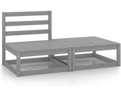 Lounge Tuinmeubelset – Tuinmeubelen – Tuinlounge Set – Balkon Meubelen – 2-Delige Loungeset – Massief Grenenhout – Compact Design 70x70 cm