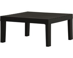 Lounge tuintafel - Terrastafel partytafel - Buiten dineren - Weerbestendig kunststof - 65 x 65 x 33 cm - Grijs