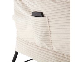 Loungebank – Fauteuil – Loungestoel – Accentstoel – Hoekbank – Compact Design – Metaal & Katoen Upholstery