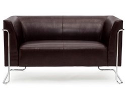 Loungebank - Kunstleder - Bruin - Curacao - 2-Zits