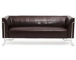 Loungebank - Kunstleder - Bruin - Curacao - 3-Zits