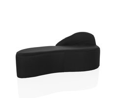 Loungebank / ontvangstbank BARACOA stof zwart hjh OFFICE