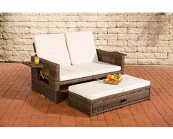 Loungebank - Tuinbank - Tweezitter - Bruin