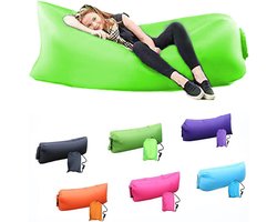 Loungebed opblaas-loungestoel buiten-loungebed opblaasbaar water -Waterdichte en lekvrije strandstoel voor buitenkamperen-Draagbare opblaasbare ligstoel - met opbergtas-Geen luchtpomp nodig-200x70CM