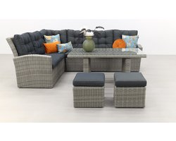 Lounge/diningset San Marino - Paloma grijs
