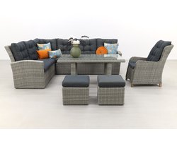 Lounge/diningset San Marino - Paloma grijs + torino tuinstoel