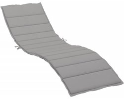 Loungekussen 200x60 cm voor Ligbed - Waterafstotend Oxford Stof Grijs