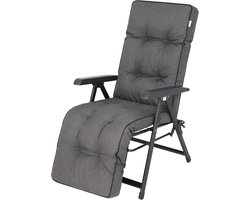 Loungekussen Tuinstoelkussen 160x50 cm Dik Gevoerd Waterafstotend met Voetensteun