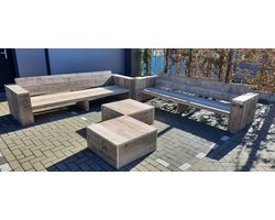 Loungeset ''Garden XXL Basic '' van Gebruikt steigerhout - 8 persoons