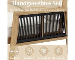 Loungeset Hoekbank met Tafel 257x197x82,5 cm 8 Personen – Acaciahout & Touwdesign Beige/Crème – Inclusief Kussens – Tuinmeubelset Buiten – Laura